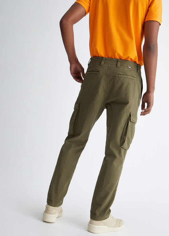 Pantalon Liu Jo Regular Fit Cargo Homme Vert | VOD-468523