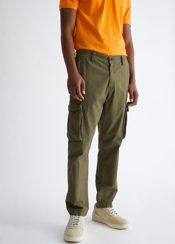 Pantalon Liu Jo Regular Fit Cargo Homme Vert | VOD-468523