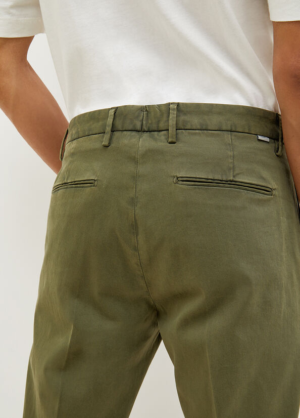 Pantalon Liu Jo Regular Fit Chinos Homme Vert | QVS-680715