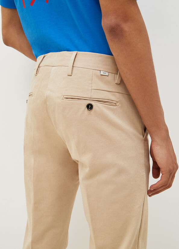 Pantalon Liu Jo Slim Fit Chinos Homme Beige | KPI-863107