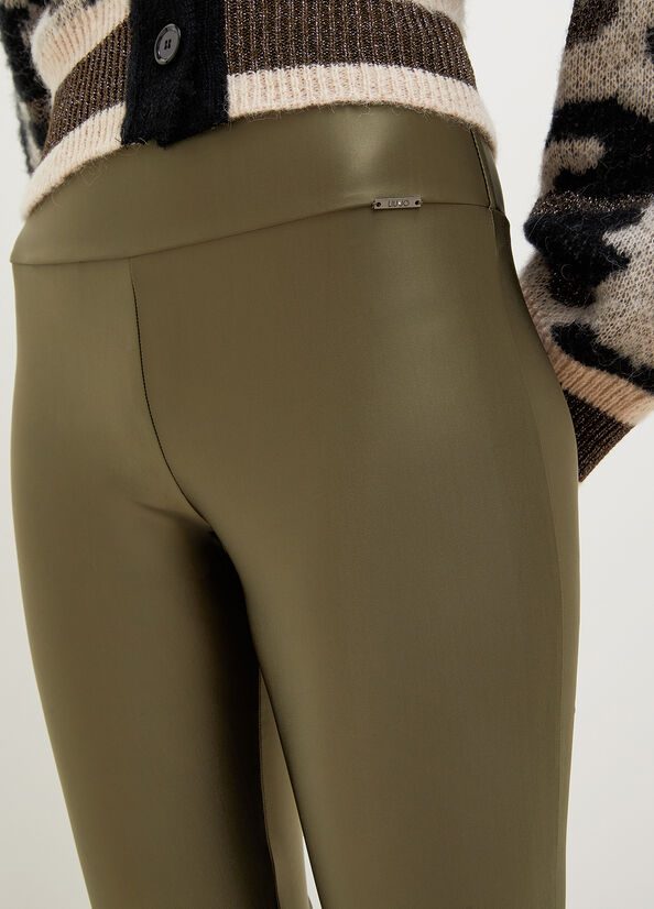 Pantalon Liu Jo Stretch Jersey Leggings Femme Vert | HCE-345680