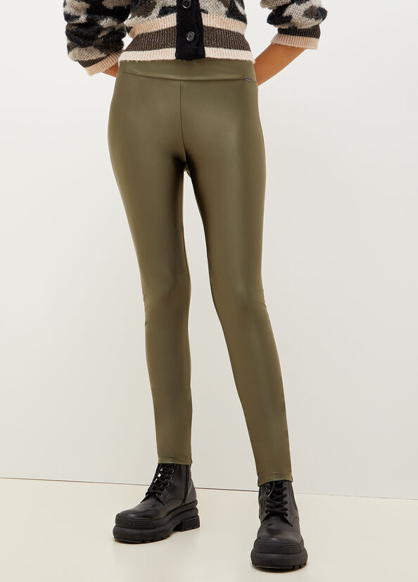 Pantalon Liu Jo Stretch Jersey Leggings Femme Vert | HCE-345680