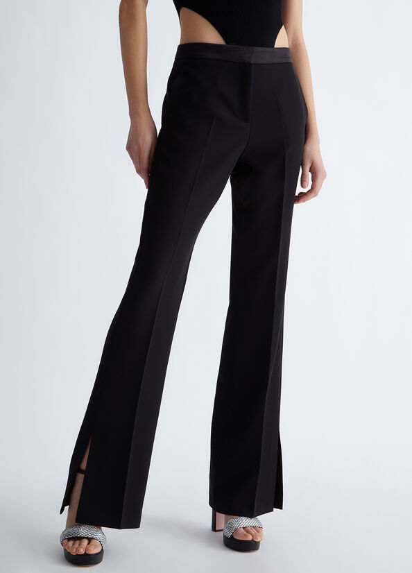 Pantalon Liu Jo Stylish With Slits Femme Noir | ELK-385714