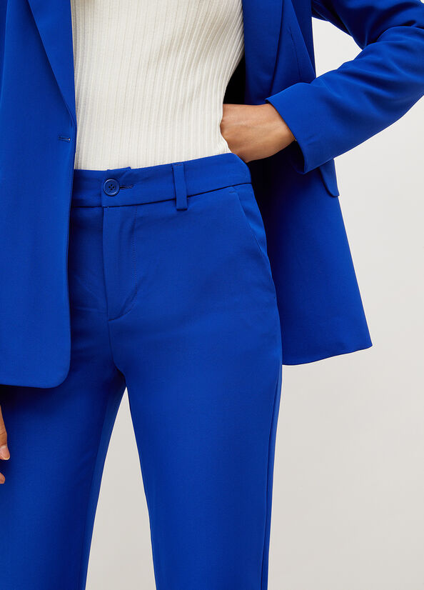 Pantalon Liu Jo Twill Femme Bleu | ILS-826190