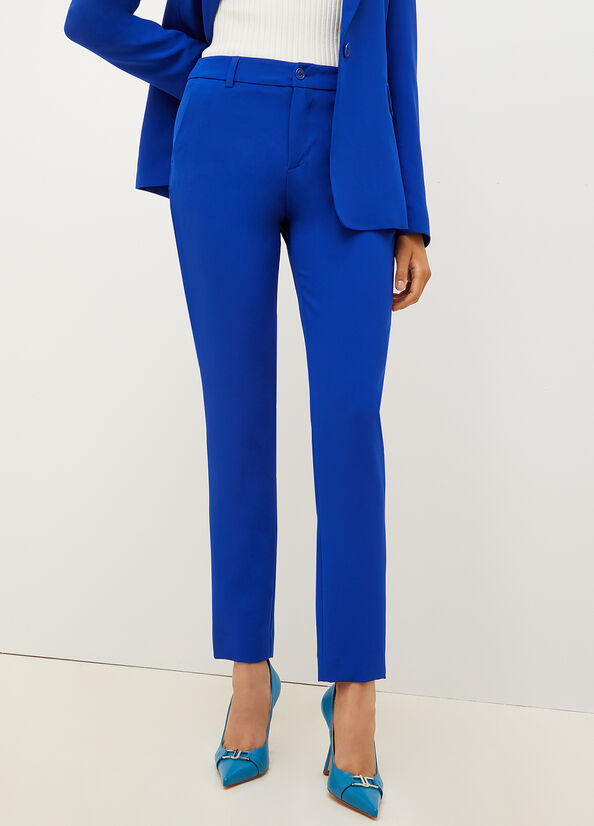 Pantalon Liu Jo Twill Femme Bleu | ILS-826190