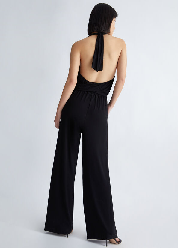 Peignoir Liu Jo Eco-Friendly Jumpsuit Femme Noir | UQR-617240