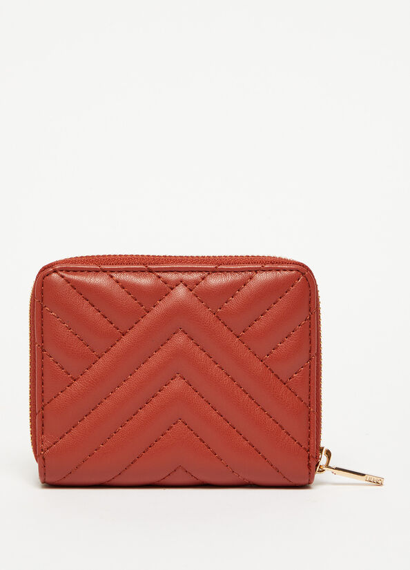 Portefeuilles Liu Jo Small Eco-Friendly In Matelassé Femme Rouge | KFT-160528