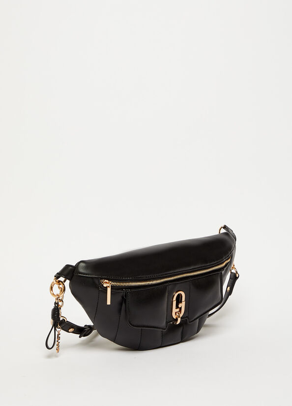 Sac Banane Liu Jo Eco-Friendly Pouch Femme Noir | DYE-924105