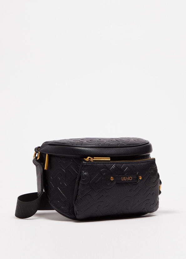 Sac Banane Liu Jo Pouch With Logo Femme Noir | DPG-568127