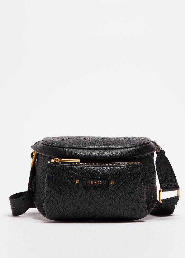 Sac Banane Liu Jo Pouch With Logo Femme Noir | DPG-568127