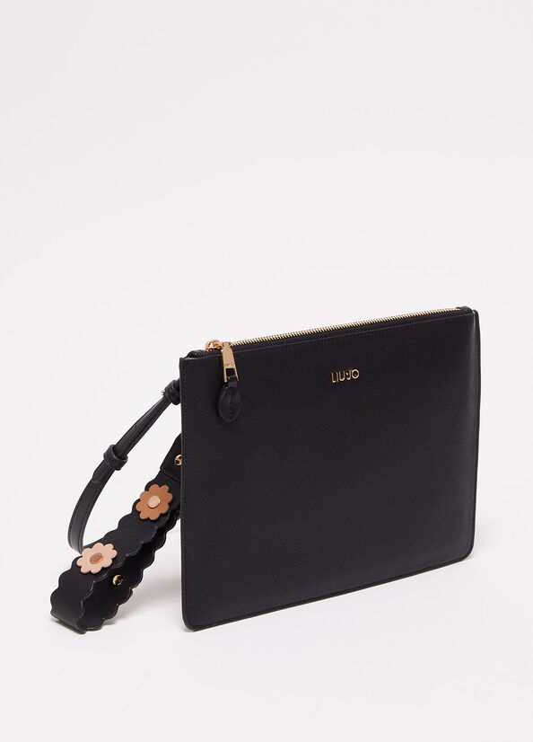 Sac Clutch Liu Jo Eco-Friendly Femme Noir | PWE-360152