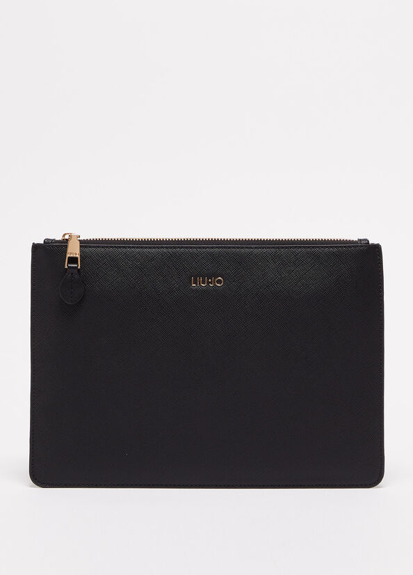 Sac Clutch Liu Jo Eco-Friendly Femme Noir | PWE-360152