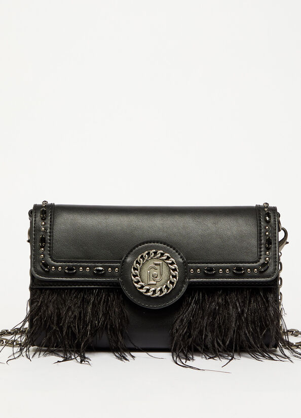 Sac Clutch Liu Jo Eco-Friendly Femme Noir | YAO-675394