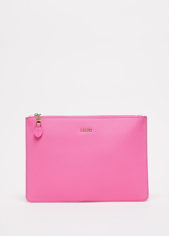 Sac Clutch Liu Jo Eco-Friendly Femme Rose | YSV-473951