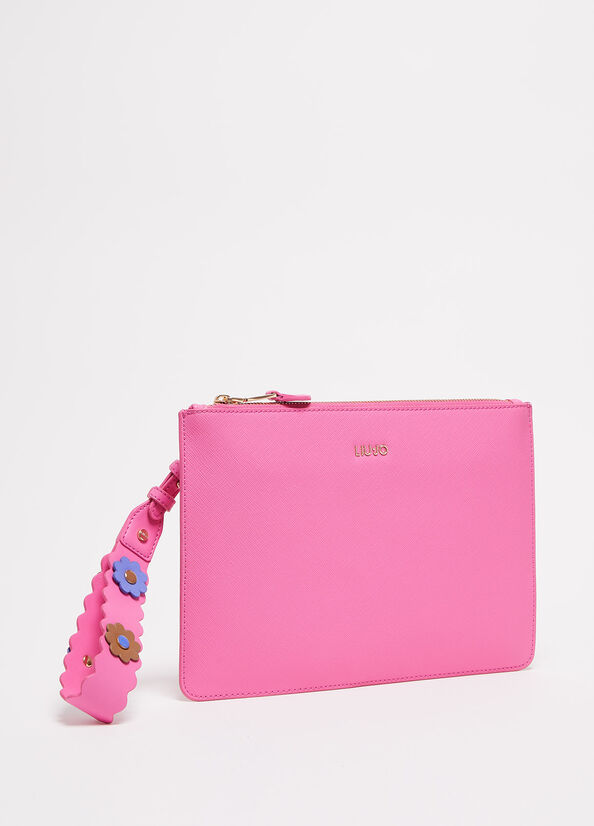 Sac Clutch Liu Jo Eco-Friendly Femme Rose | YSV-473951