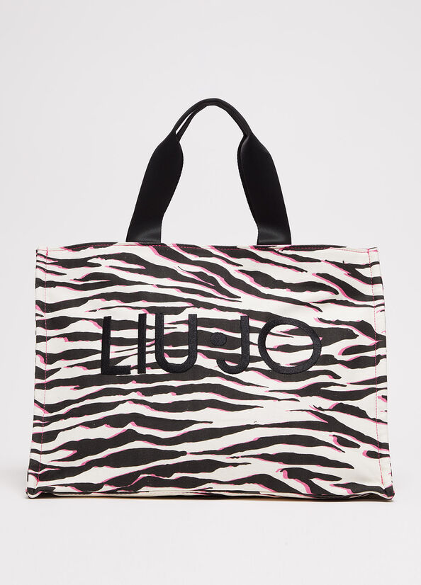 Sac Shopping Liu Jo Animal Print Tela Femme Multicolore | ONX-973416