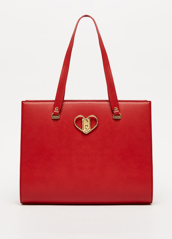 Sac Shopping Liu Jo Eco-FriendlyWith Heart Femme Rouge | OYA-354690