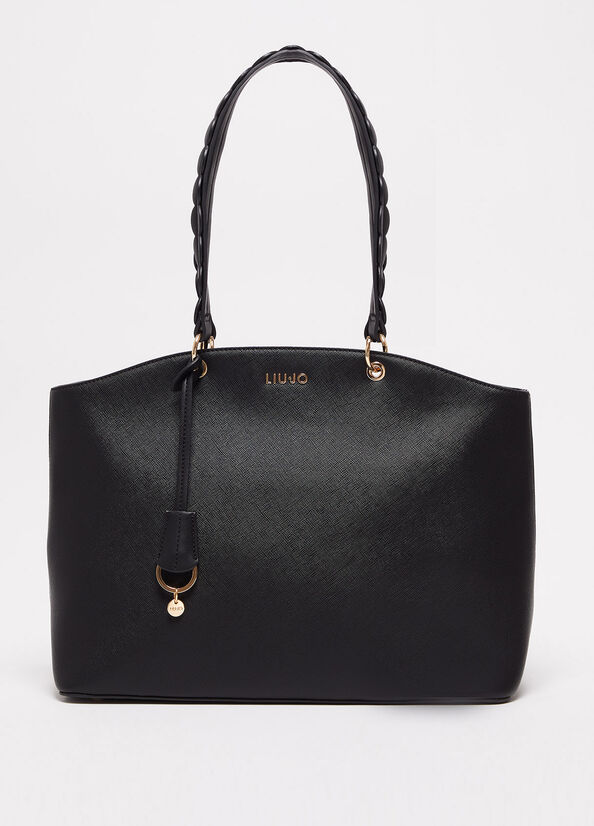 Sac Shopping Liu Jo Eco-Friendly Femme Noir | UEA-792413