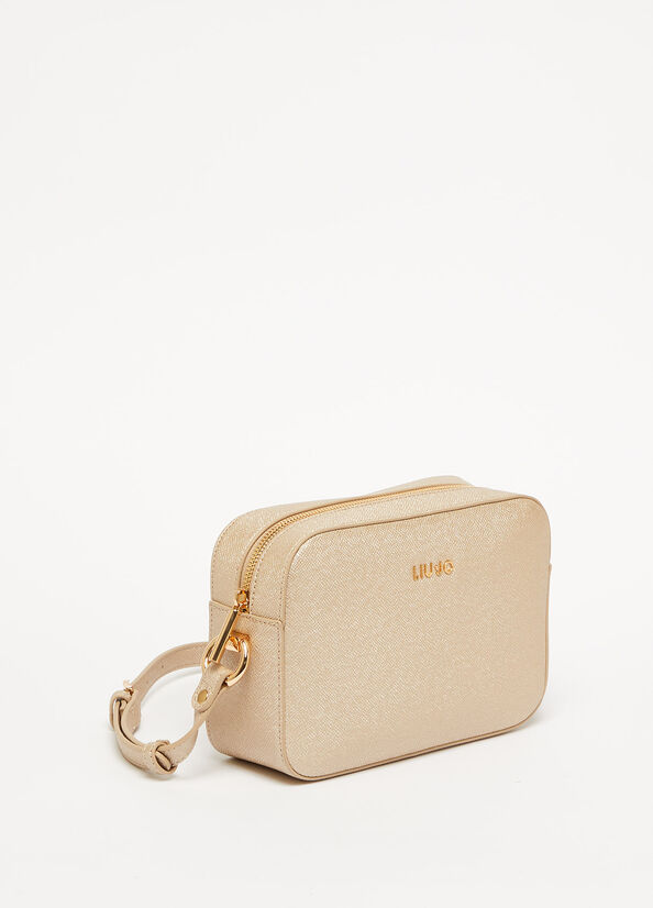 Sac À Main Liu Jo Crossbody With Logo Femme Doré Clair | WJR-475912