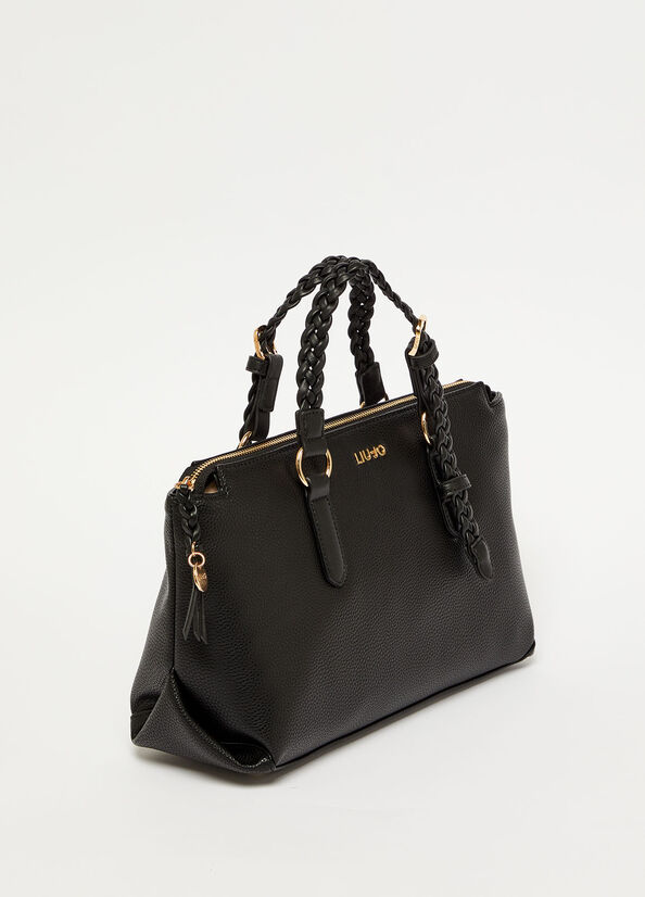 Sac À Main Liu Jo Eco-Friendly Femme Noir | FMK-172405