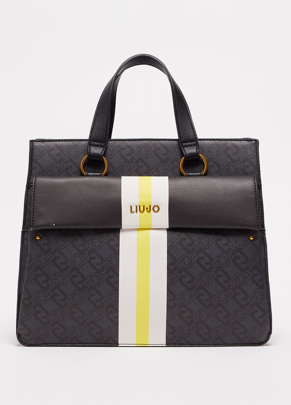 Sac À Main Liu Jo Eco-Friendly Femme Noir | TBL-906742