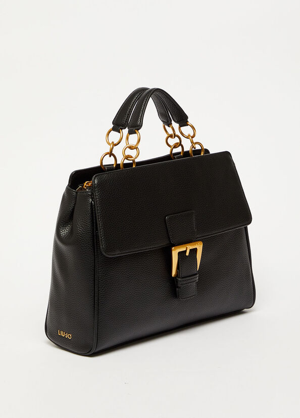 Sac À Main Liu Jo Eco-Friendly Femme Noir | XYT-739081