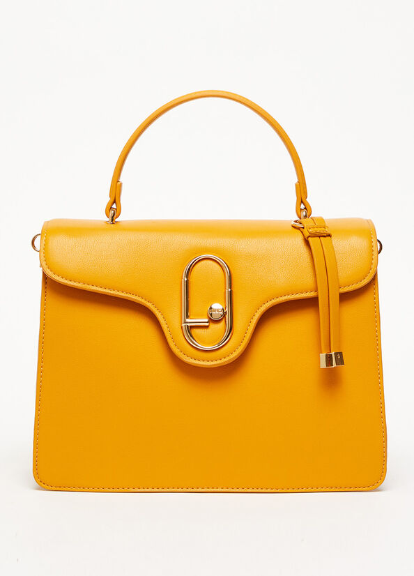 Sac À Main Liu Jo Eco-Friendly With Charm Femme Jaune | DVU-783509