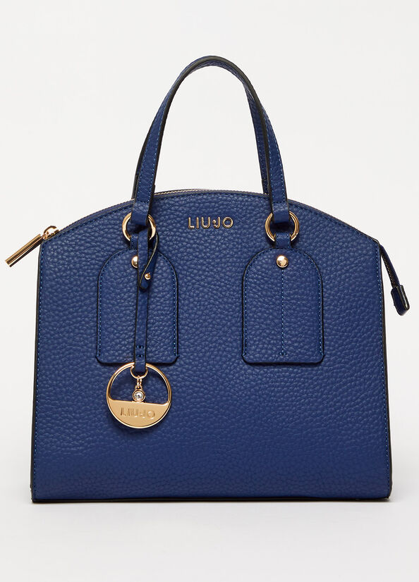 Sac À Main Liu Jo Eco-Friendly With Charm Femme Bleu | RQX-035189