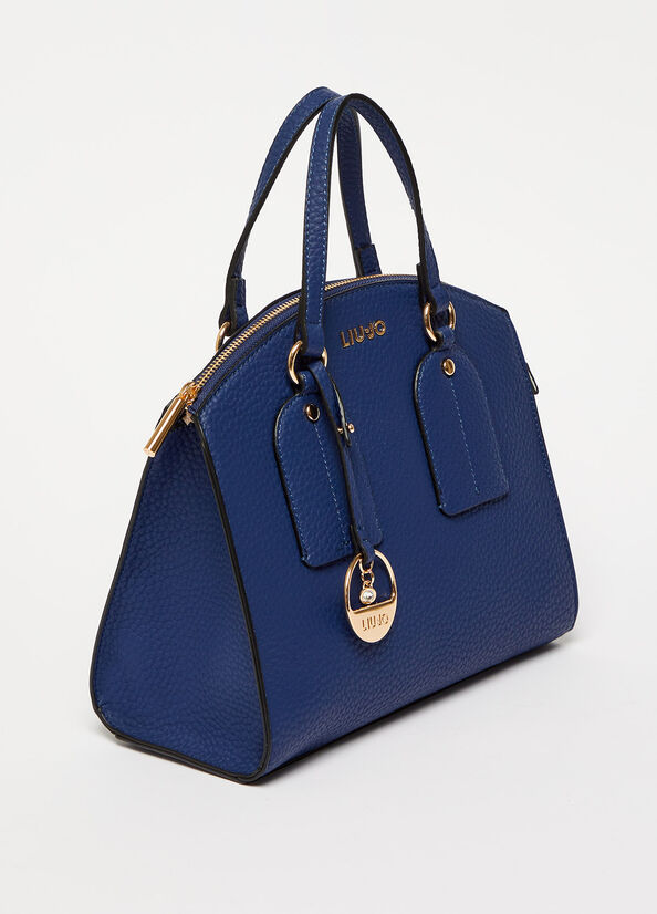 Sac À Main Liu Jo Eco-Friendly With Charm Femme Bleu | RQX-035189