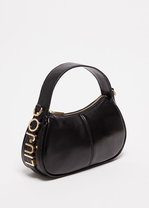 Sac À Main Liu Jo Laminate Femme Noir | PRK-562491