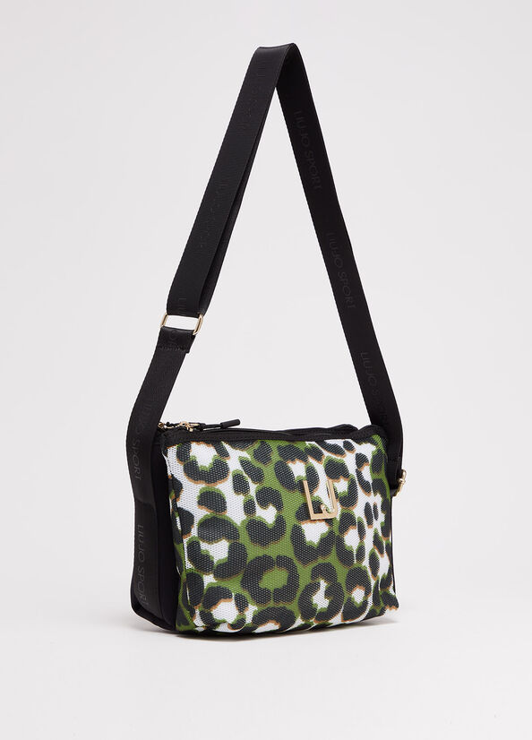 Sacs Crossbody Liu Jo Animal-Print Femme Vert | CRD-250968