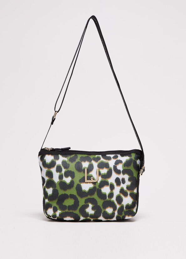 Sacs Crossbody Liu Jo Animal-Print Femme Vert | CRD-250968