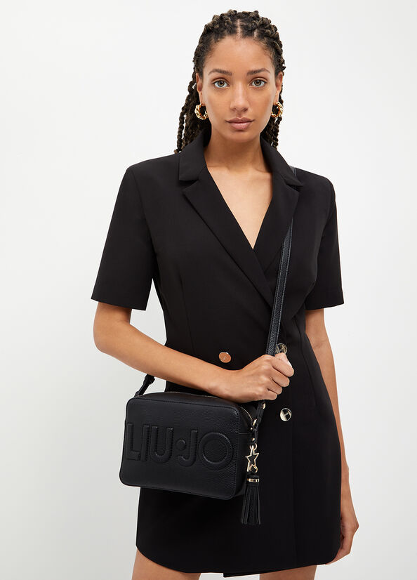 Sacs Crossbody Liu Jo Crossbody With Maxi Logo Femme Noir | KTY-327156