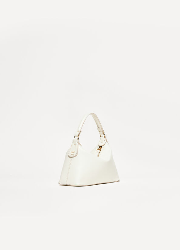 Sacs Crossbody Liu Jo Cuir Mini Hobo Femme Blanche | OSG-381246