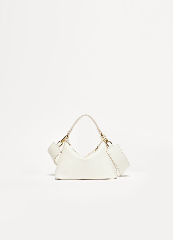 Sacs Crossbody Liu Jo Cuir Mini Hobo Femme Blanche | OSG-381246