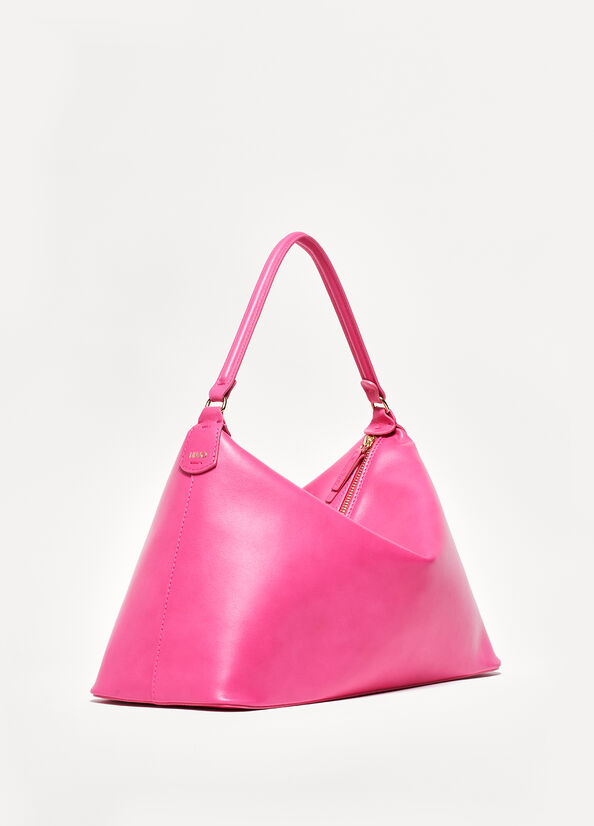 Sacs Crossbody Liu Jo Genuine Cuir Large Hobo Femme Fushia | EHC-084675