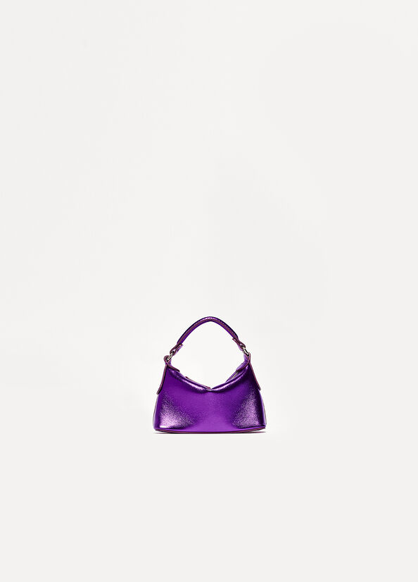 Sacs Crossbody Liu Jo Laminated Cuir Micro Hobo Femme Violette | MHR-738026