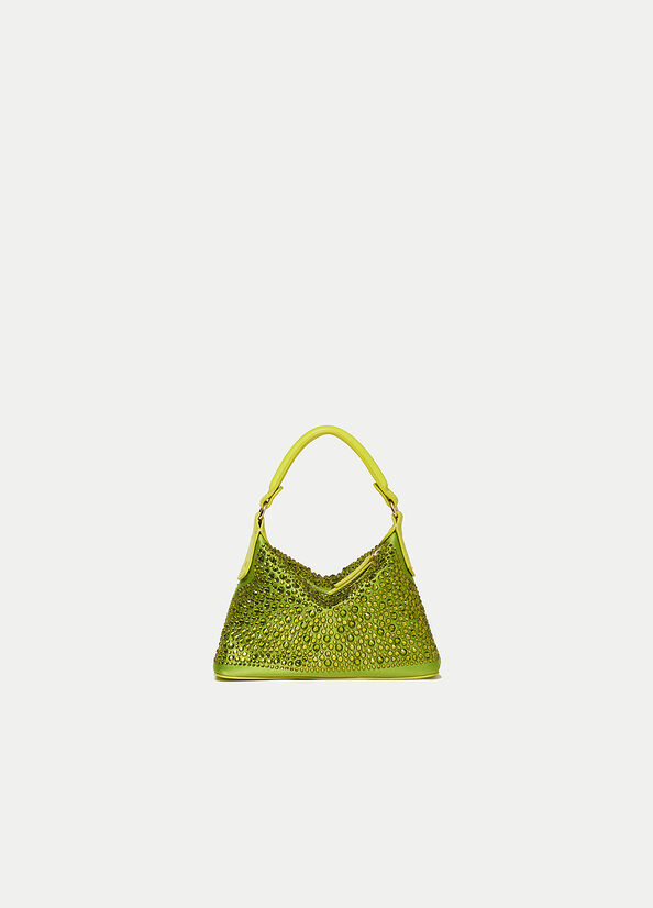 Sacs Crossbody Liu Jo Mini Hobo With Gemstones Femme Vert Clair | VKN-872460