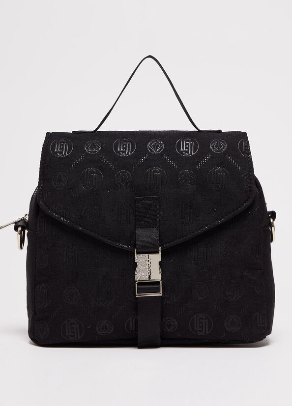 Sacs Crossbody Liu Jo Monogram Femme Noir | QWG-673049