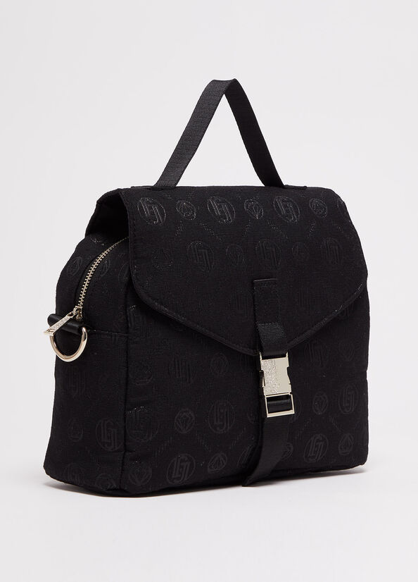 Sacs Crossbody Liu Jo Monogram Femme Noir | QWG-673049