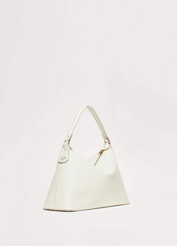 Sacs Crossbody Liu Jo Small Hobo In Cuir Femme Blanche | IFV-908235