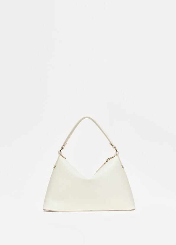 Sacs Crossbody Liu Jo Small Hobo In Cuir Femme Blanche | IFV-908235