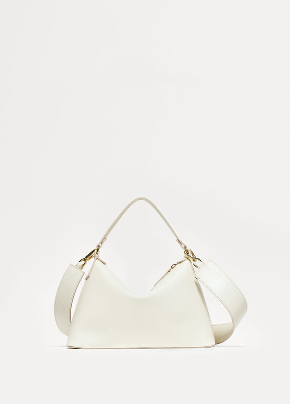 Sacs Crossbody Liu Jo Small Hobo In Cuir Femme Blanche | IFV-908235