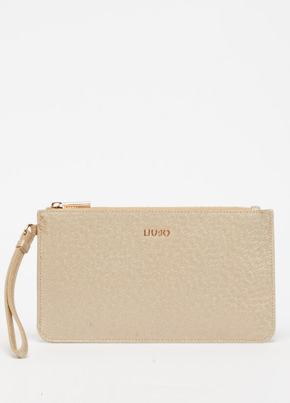 Sacs Crossbody Liu Jo With Logo Femme Doré Clair | OCT-658210