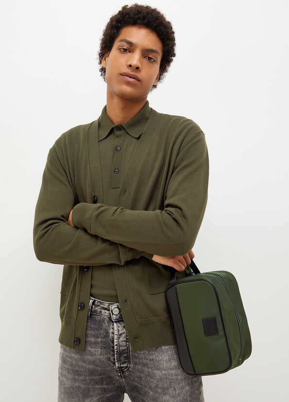 Sacs Liu Jo Vanity Case In Nylon Homme Vert | AVZ-812946