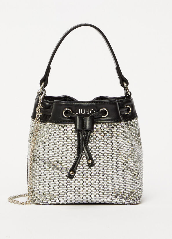 Sacs Seau Liu Jo With Rhinestones Femme Noir | FCR-329518