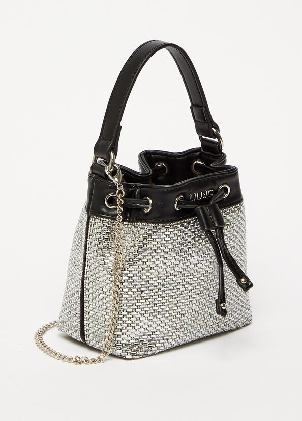 Sacs Seau Liu Jo With Rhinestones Femme Noir | FCR-329518