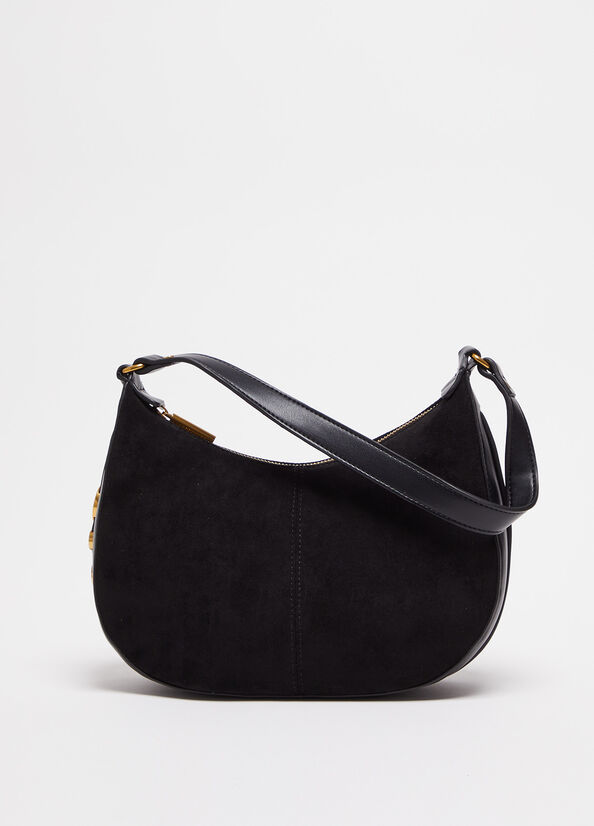 Sacs À Bandoulière Liu Jo Daim Femme Noir | IDQ-761428