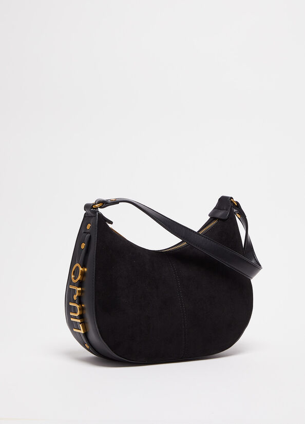 Sacs À Bandoulière Liu Jo Daim Femme Noir | IDQ-761428