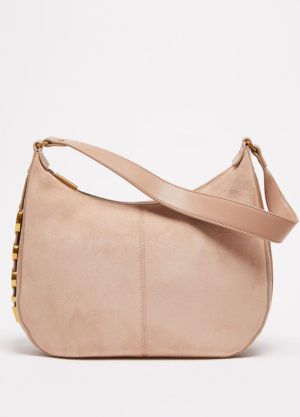 Sacs À Bandoulière Liu Jo Daim Shoulder Femme Beige | BUW-301849